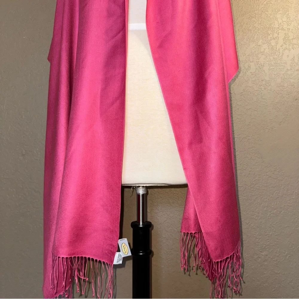 Talbots Vibrant Pink Silk Scarf